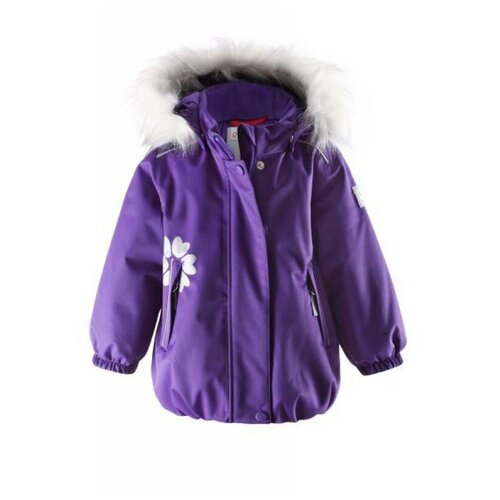Водонепроницаемая зимняя куртка для девочек Reimatec, 511186C-5910 Snowing purple pansy , 98