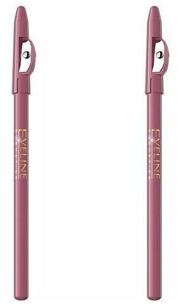 Контурный карандаш для губ, Eveline Cosmetics, Max Intense, тон 12 Pink, 2 шт