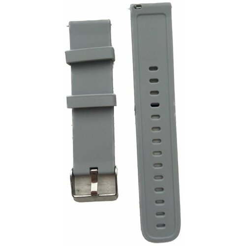 20leather band for samsung galaxy watch 4 classic active 2 46mm 42mm 40mm 44mm for bracelet amazfit gts 2 3 mini 20mm 22mm strap Ремешок для смарт-часов, фитнес-браслета универсальный 20 мм силиконовый браслет с пряжкой Xiaomi Samsung Huawei Honor, серый