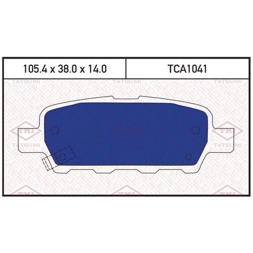 Колодки тормозные дисковые зад TMI TATSUMI TCA1041