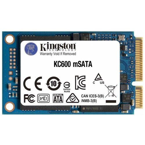 SSD накопитель KC600 512GB mSATA SATA3 3D TLC RW 550520MBs IOPs 90 00080 000 TBW 300 DWPD 032 5 лет SKC600MS512G 739000₽