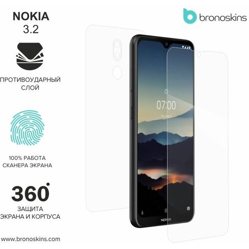 Защитная пленка для Nokia 3.2 (Матовая, Защита задней панели)