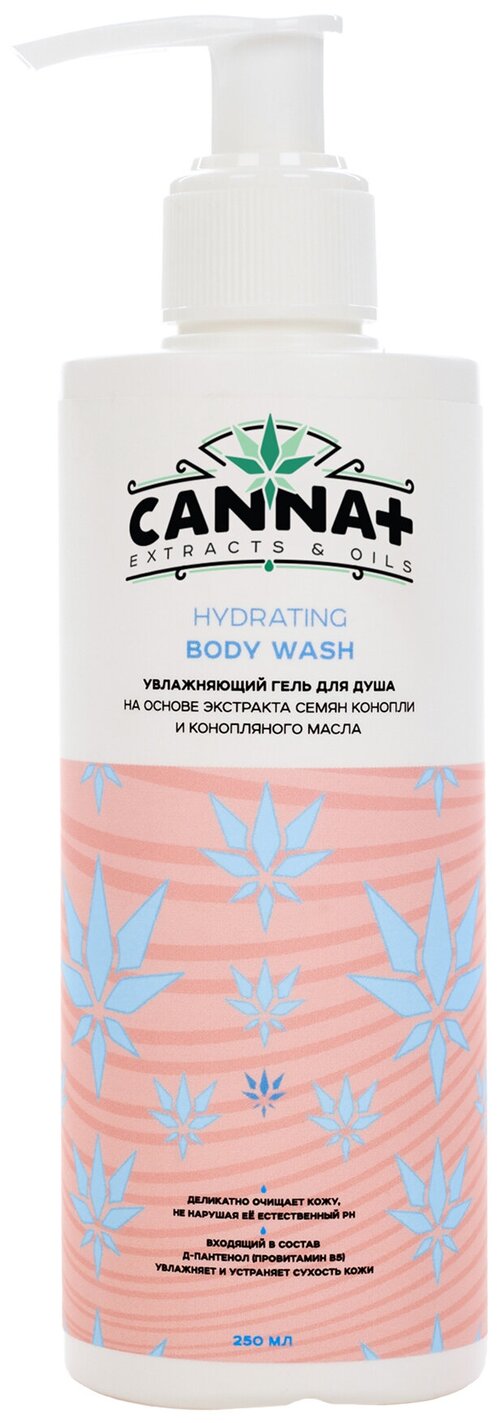 CANNA+ Смягчающий гель для душа с витаминами и аминокислотами Hydrating Body Wash 250 мл