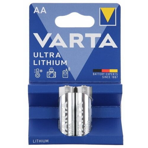 varta батарейка литиевая varta ultra aa fr14505 2bl 1 5 в блистер 2 шт Батарейка литиевая ULTRA, AA, FR14505-2BL, 1.5 В, блистер, 2 шт.