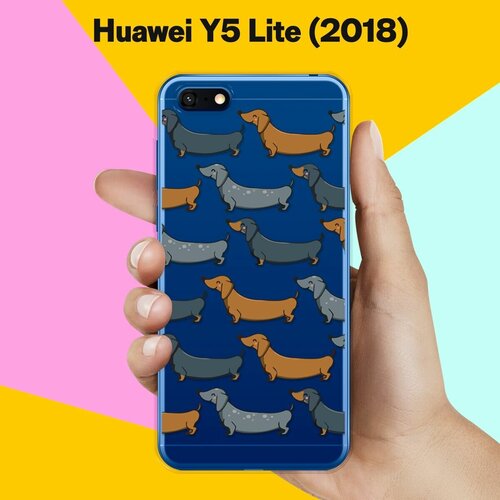 Силиконовый чехол Узор из Такс на Huawei Y5 Lite (2018) силиконовый чехол узор из такс на huawei p30