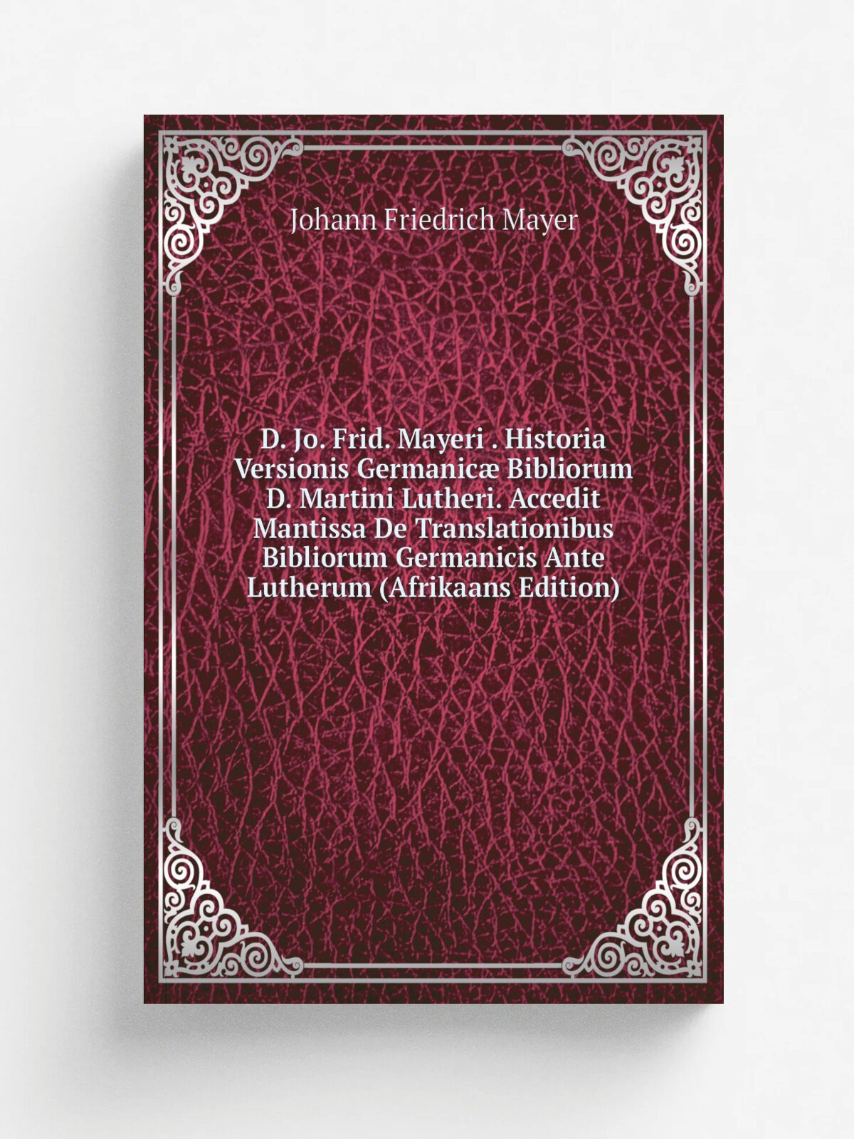 D. Jo. Frid. Mayeri . Historia Versionis Germanic. Bibliorum D. Martini Lutheri. Accedit Mantissa De Translationibus Bibliorum Germanicis Ante Luther…