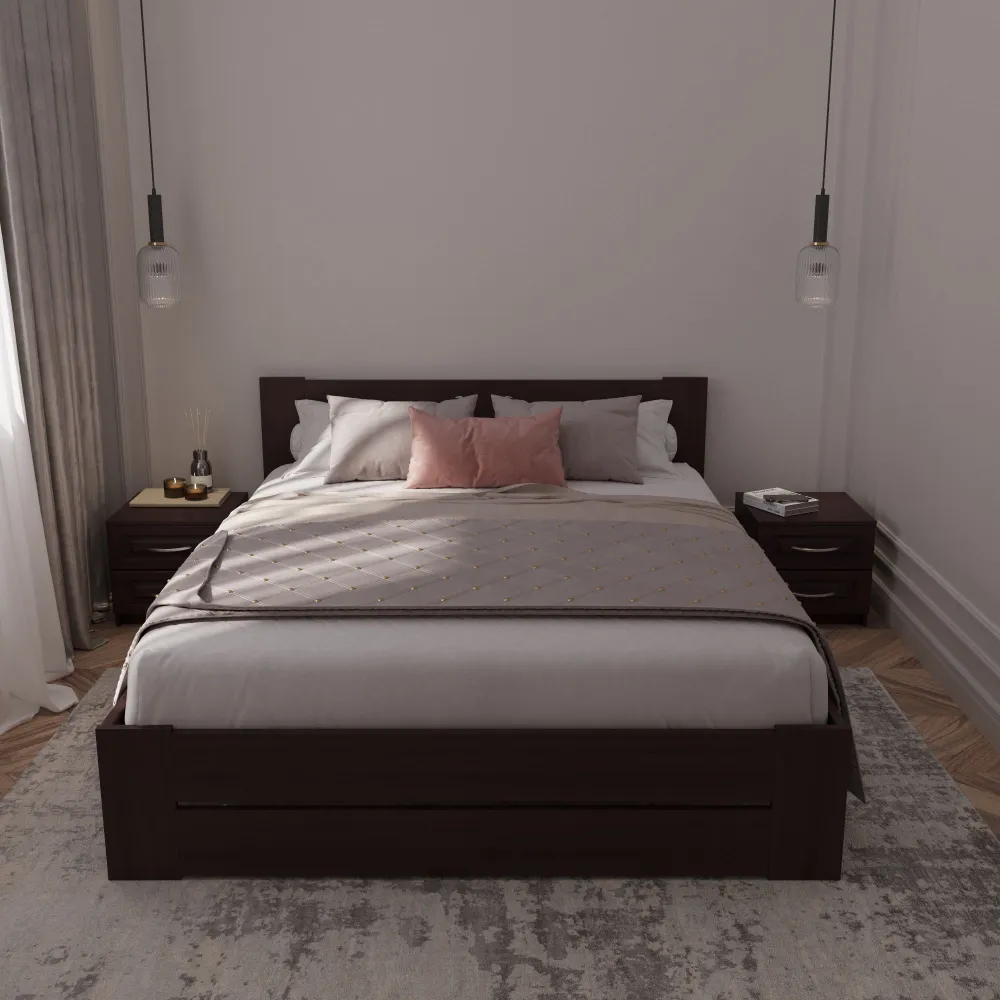Двухспальная Кровать деревянная ммк-древ Модерн 120*200 см