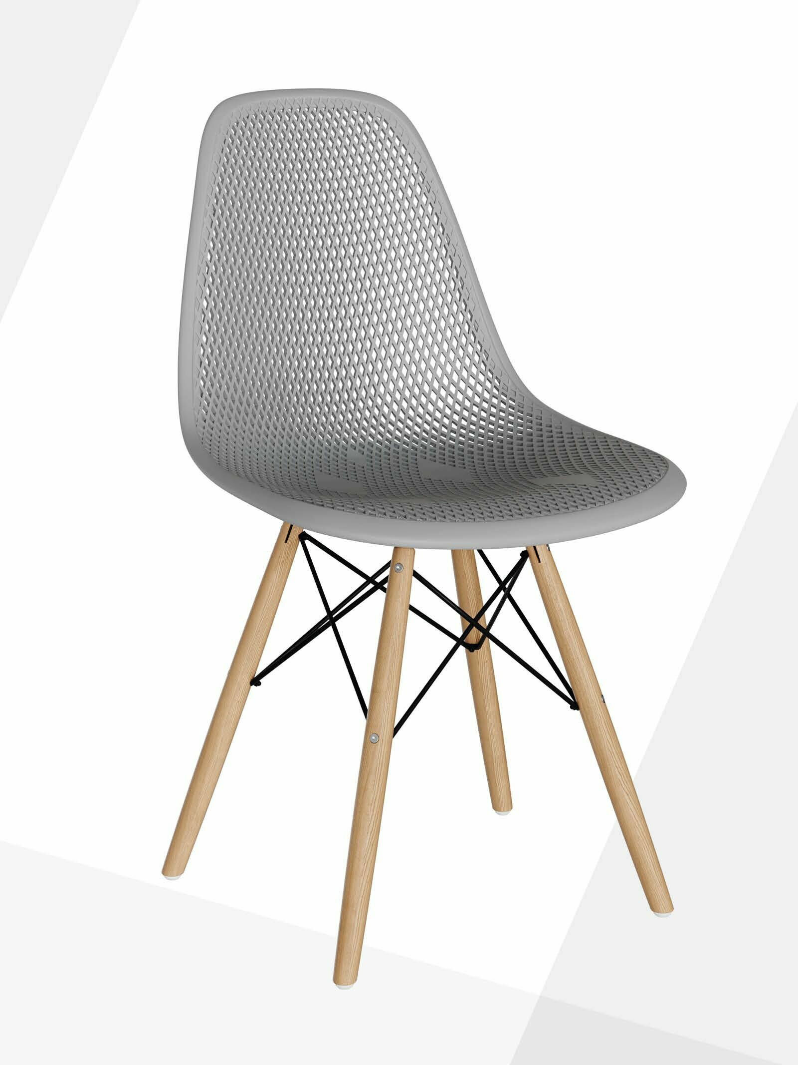 фото Стул для кухни, гостиной, столовой со спинкой EAMES DSW, мебель для дачи и офиса, 1 шт