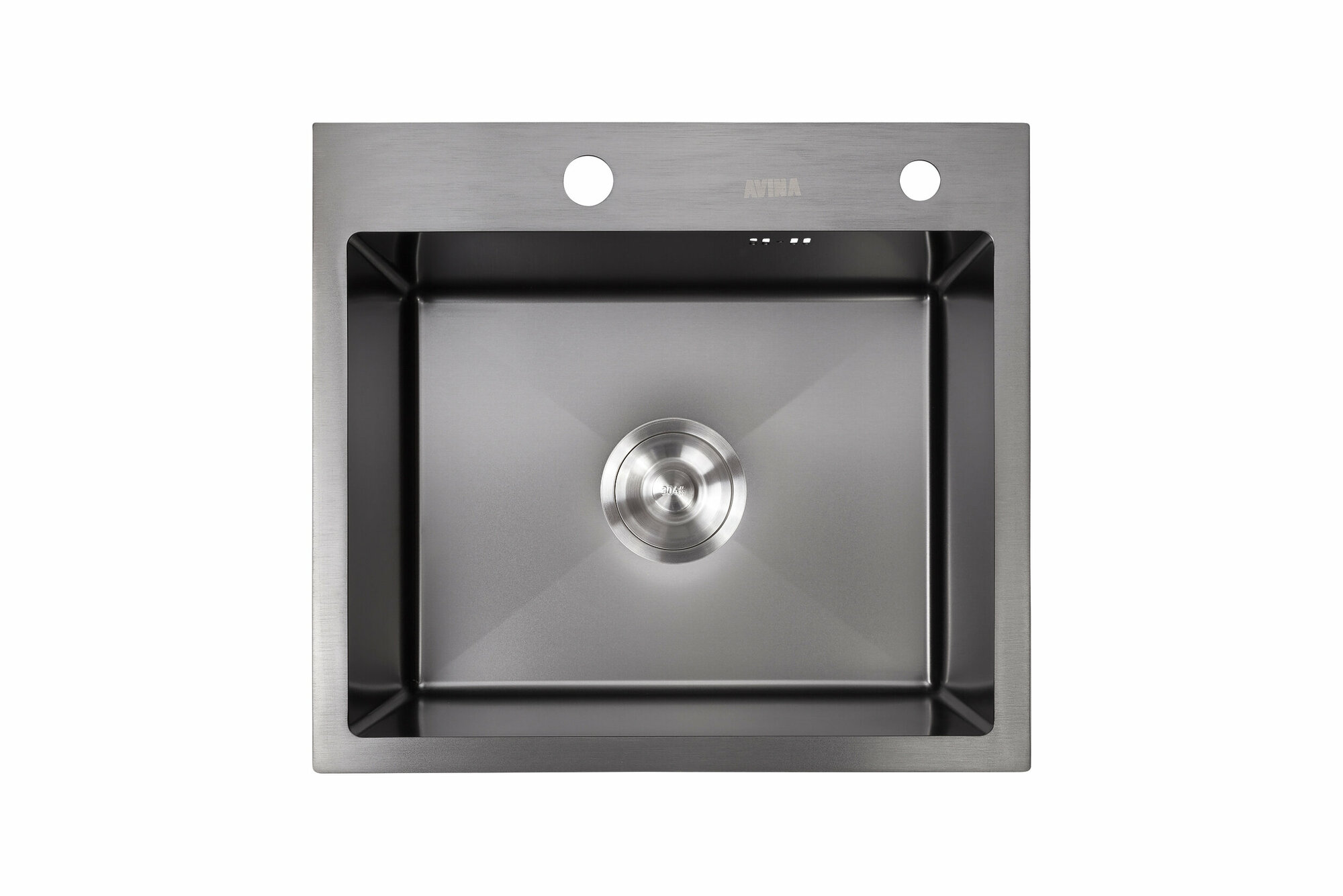 Кухонная мойка AVINA 5045 Black, из нержавеющей стали, толщина 3мм*1,5 мм. Дозатор, сифон в комплекте. Глубина мойки 230 мм.