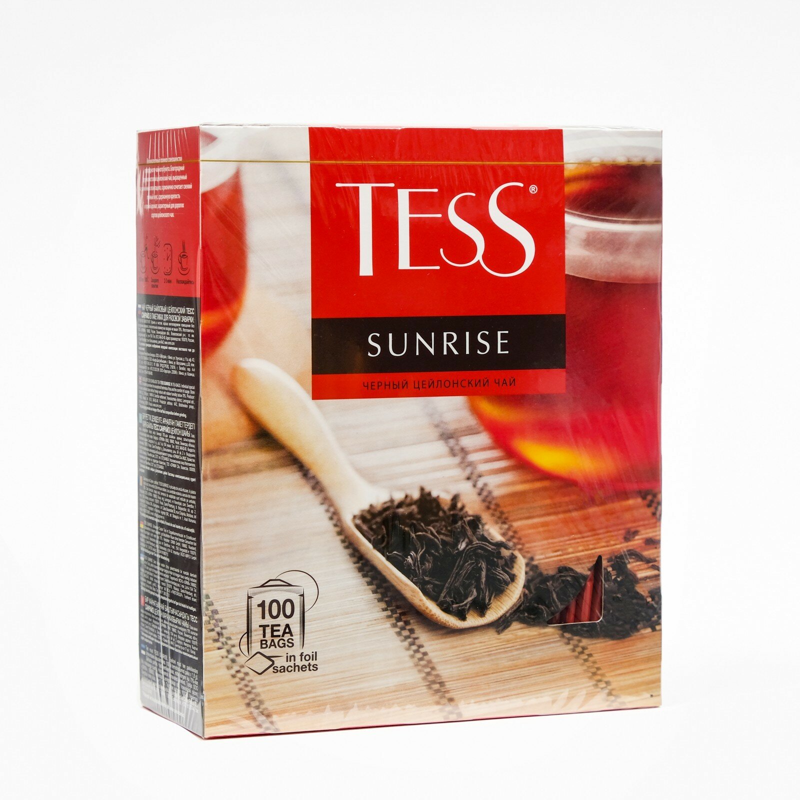 Чай Тесс Sunrise black tea , 100 пак*1,8 гр - фотография № 4