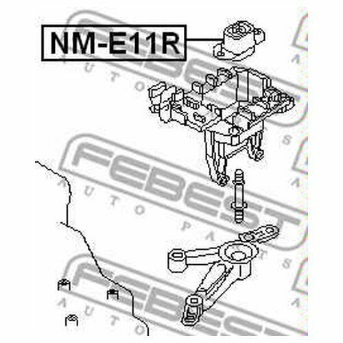 Опора двигателя Febest NM-E11R для Dacia Logan (2004-н. в.), Nissan AD (2006-н. в.), Nissan Almera (2000-н. в.)