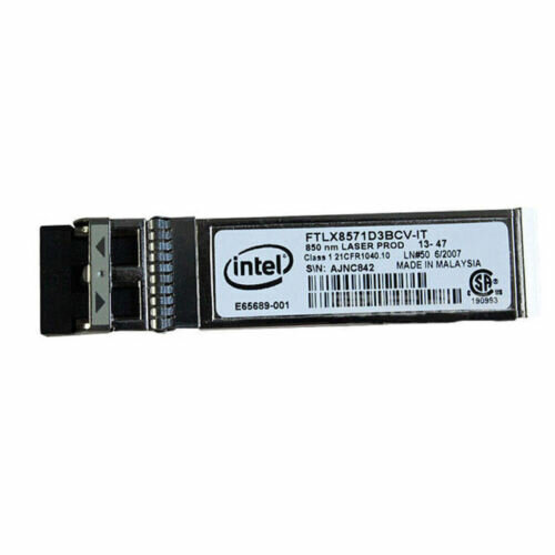 Трансивер INTEL (R) Ethernet SFP + SR OPTICS 1G/10G SFP + SR OPTIC E10GSFPSR FTLX8571D3BCV-IT