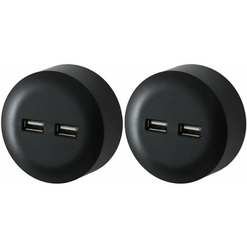 Розетка для трека, Skybeam, 2*Usb, 2.1A, черный, 2 шт