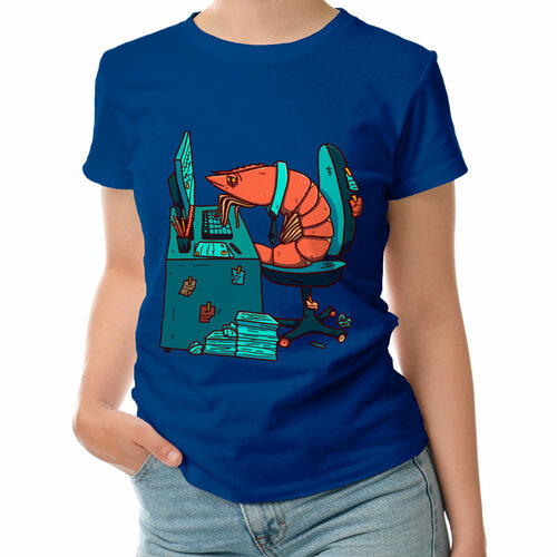 фото Футболка roly, размер l, синий