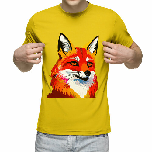 мужская футболка умный рыжий лис s синий Футболка Us Basic, размер S, желтый