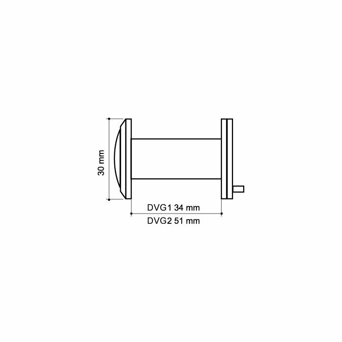 Глазок дверной ARMADILLO оптика стекло DV-PRO 2/85-55/BR (DVG2) CP хром - фотография № 2