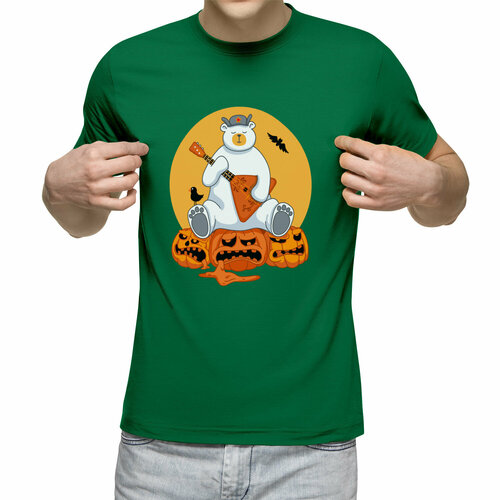 Футболка Us Basic, размер S, зеленый мужская футболка медведь с балалайкой l черный