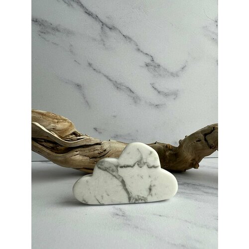 Сувенир-фигурка Облако из натурального камня Говлит, 30х50х5 мм. браслет из натурального камня розовый говлит сердце m
