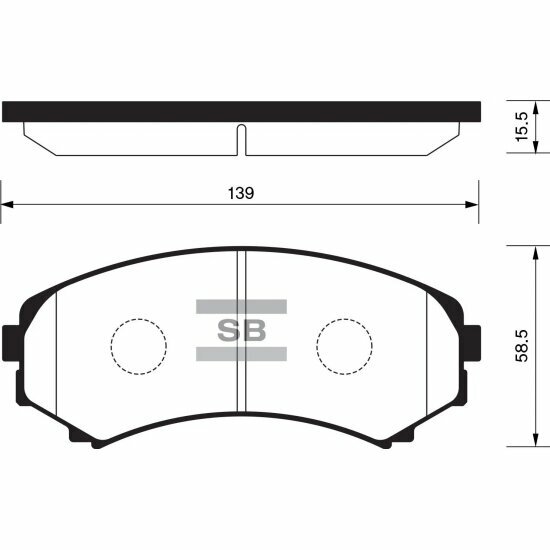 Колодки тормозные передние Sangsin Brake для Mitsubishi Pajero 2.5-3.5 (1990-00), 4 шт