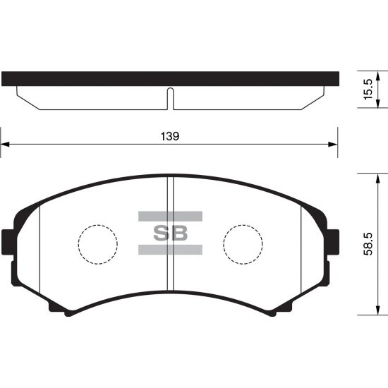 Колодки тормозные передние Sangsin Brake для Mitsubishi Pajero 2.5-3.5 (1990-00), 4 шт