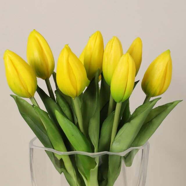 EDG Силиконовые тюльпаны Hidalgo 9 шт, 29 см желтые 214586,20