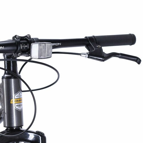 Велосипед взрослый алюминиевый горный 26 дюймов 10 скоростей на рост 140-165см COMIRON BRAVE втулки на промподшипниках Цвет голден блэк 1999900₽