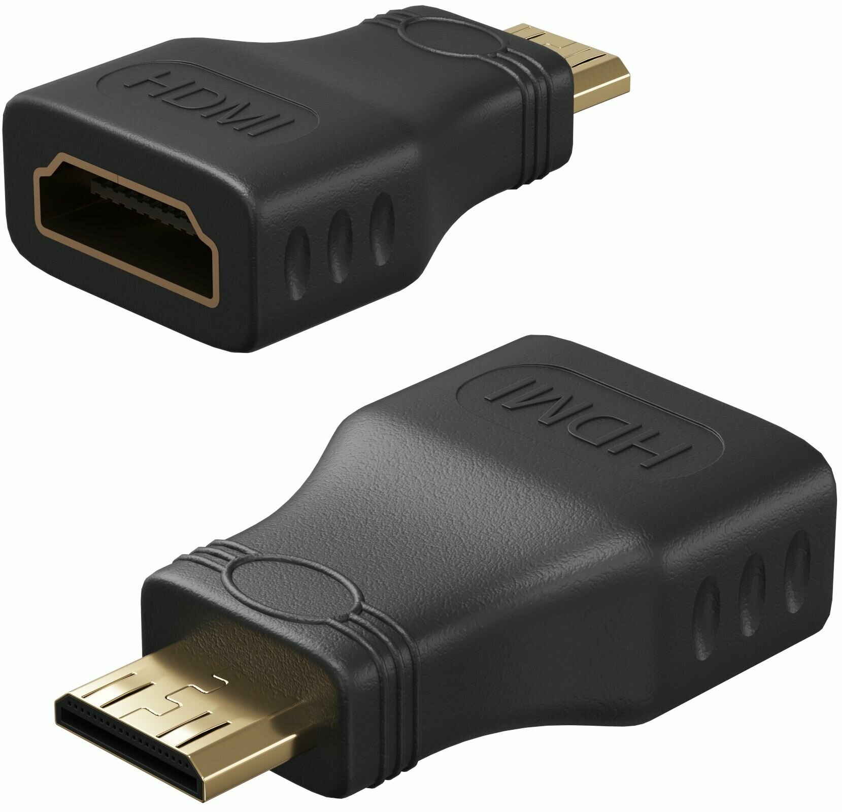Адаптер переходник GSMIN BR-02 HDMI (F) - mini-HDMI (M) (Черный)