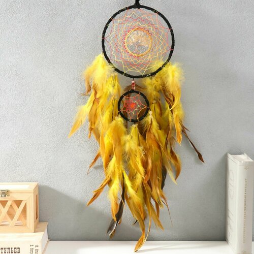 Ловец снов с перьями Дерево жизни желтый 1694₽