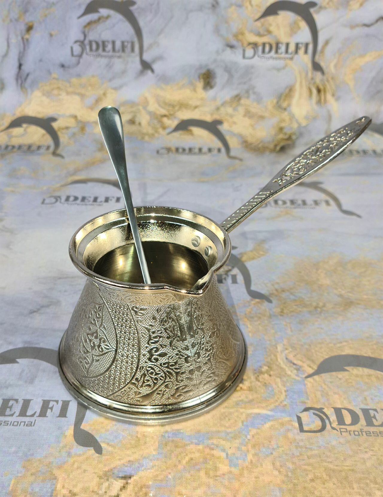 фото Турка для кофе медная турецкая (Ложка в подарок) 250 мл.