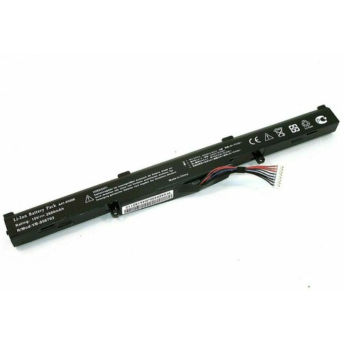 Аккумулятор для ноутбука Asus A41-X550E, X450J, F750J, 14.8V, 2600mAh, код mb056703 аккумулятор для ноутбука asus x450jf