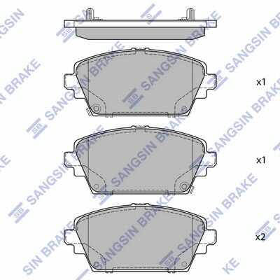 Колодки тормозные HONDA ACCORD 98-02 перед. перед Sangsin SP1582A