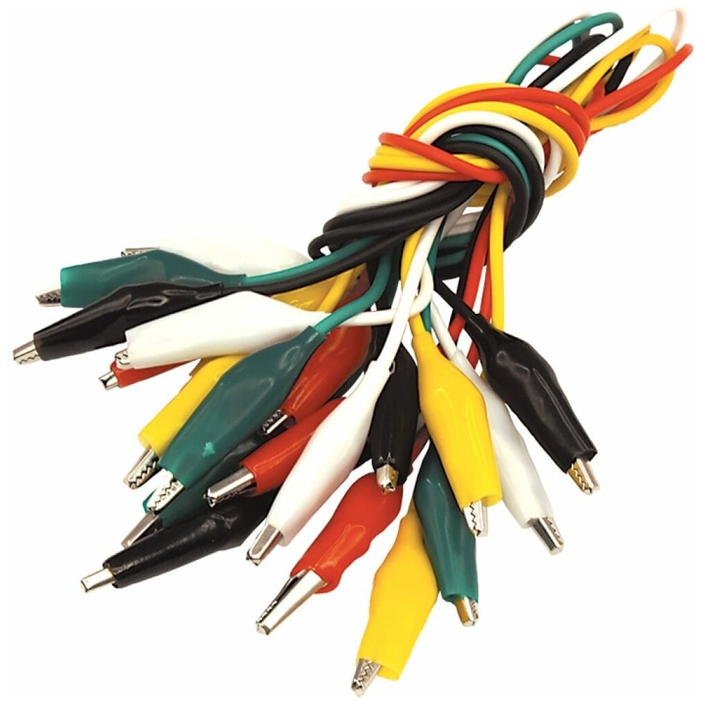 Rexant Зажимы крокодил 5 А 40 мм с проводом 5 цветов 10 пар 16-0036 .