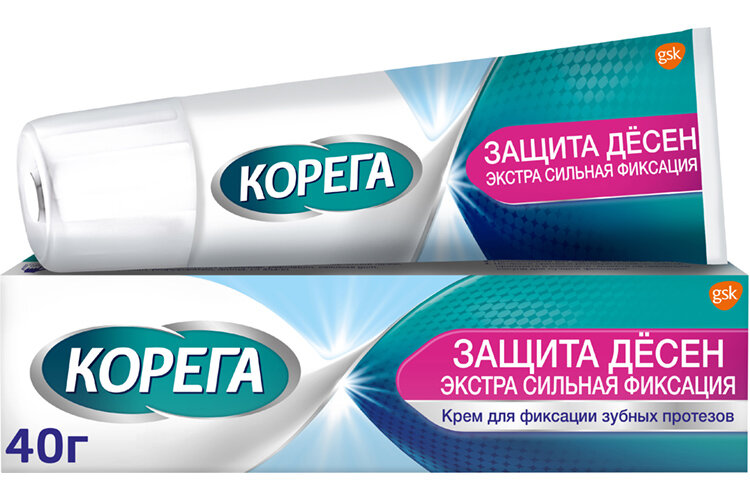Крем Корега Защита десен д/зуб протезов,40 гр