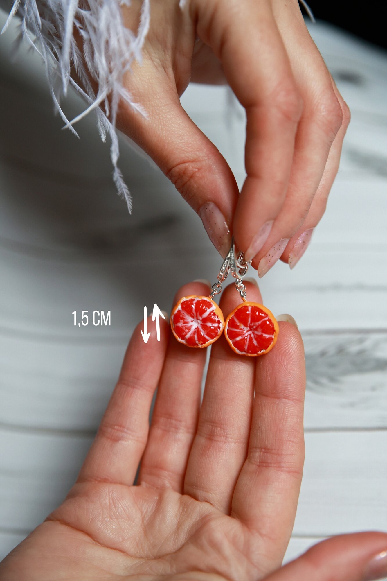 Серьги Nadya.shine, красный/желтый — фото 1