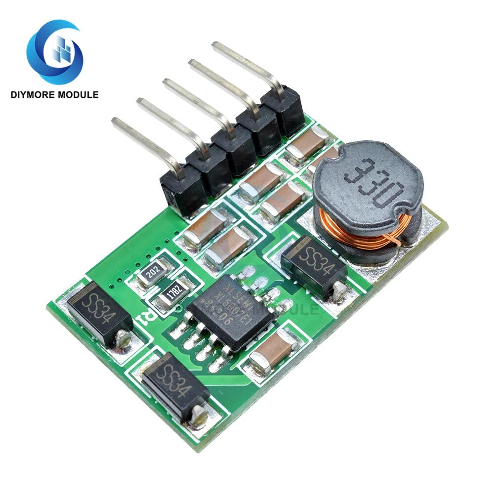 Повышающий преобразователь DD1718PA diymore 5-24В, 12V with pin