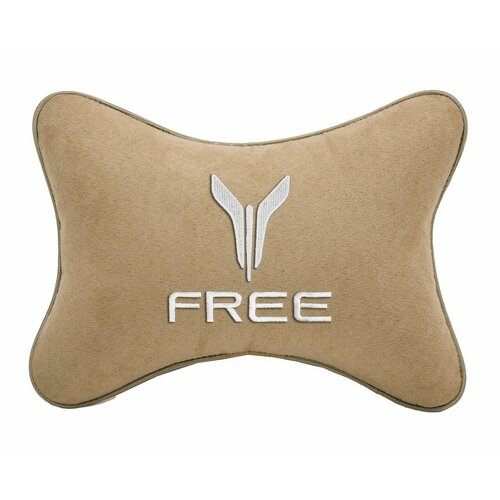 Подушка на подголовник бежевая алькантара VOYAH Free