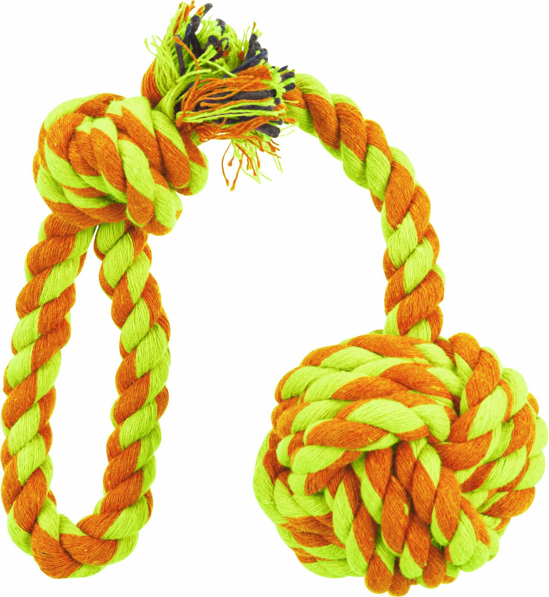 Игрушка для собак Trixie Rope Denta Fun 3268 канат с узлом хлопок разноцветный 5.5 x 30см