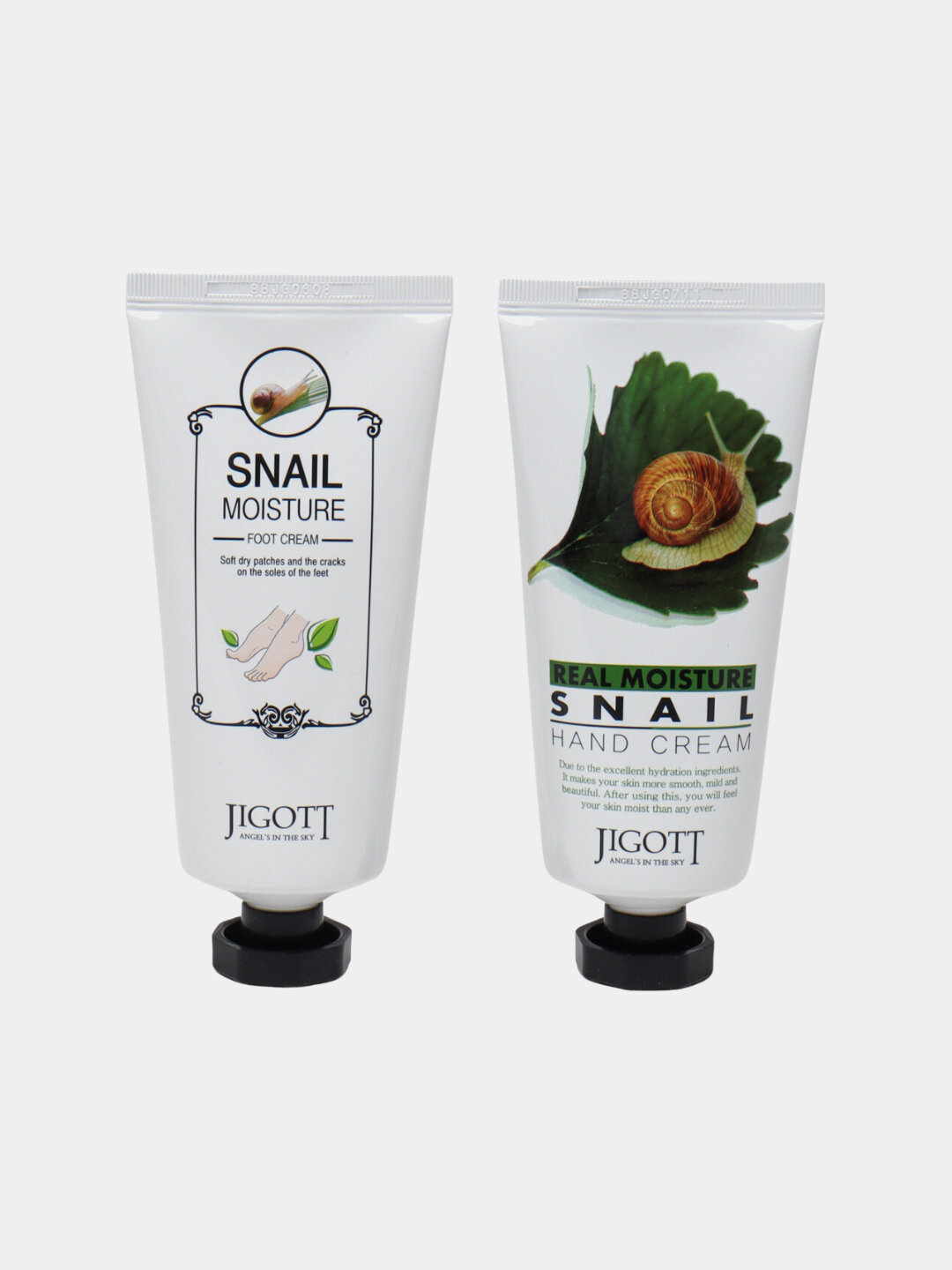 Набор кремов для рук и ног с муцином улитки Jigott Real Moisture Set, 2 шт — фото 1
