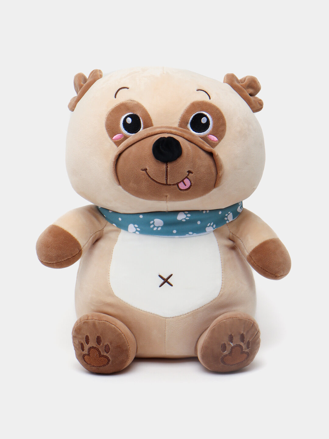 Игрушка-подушка ПЁС РЫЖИЙ, флис, с пледом, 35 см х 55см х 60см