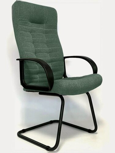 Изображение товара Стул компьютерный без колес Атлант, ткань рогожка, цвет морской волны