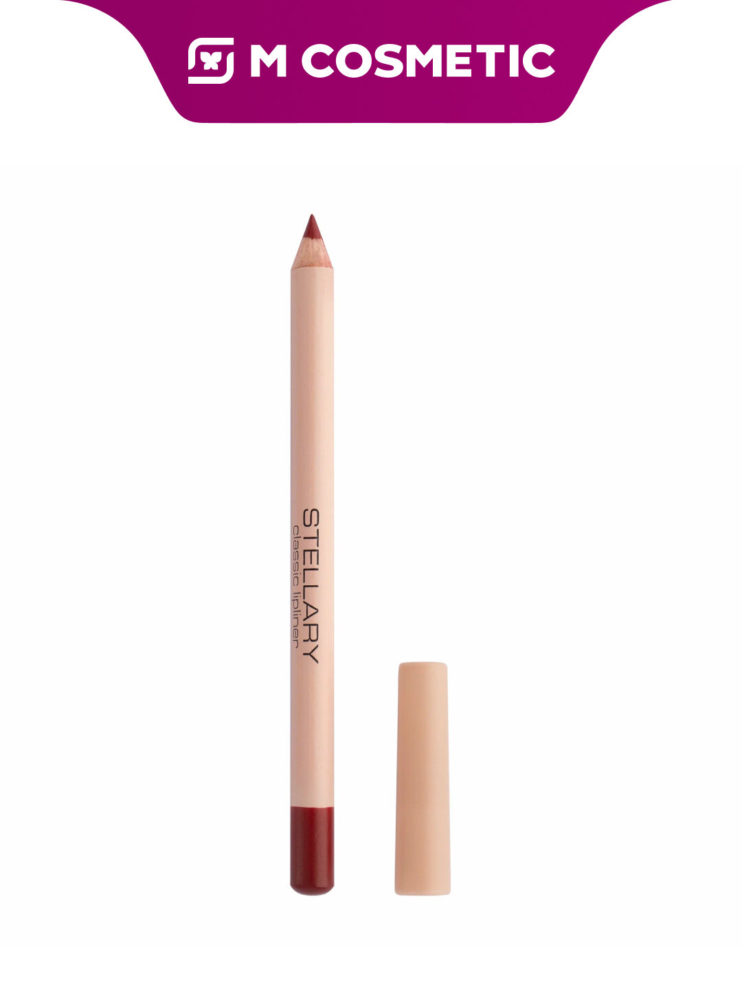 Карандаш для губ STELLARY Classic Lipliner №12, матовый, в деревянном футляре