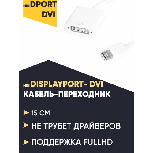 Кабель переходник с mini Display Port на DVI