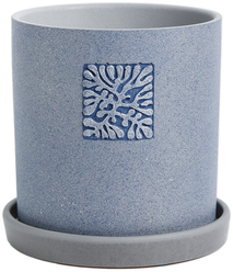 Бетонный горшок Miss Pots Идея / цилиндр / 2 литра / диаметр 15 см / синий