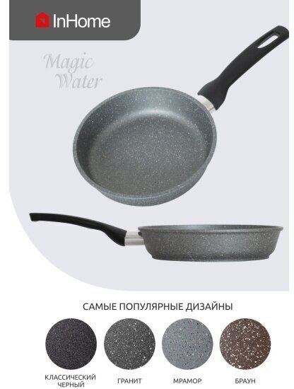 Сковорода литая с антипригарным покрытием классическая InHome, IVFM/124 - фотография № 12