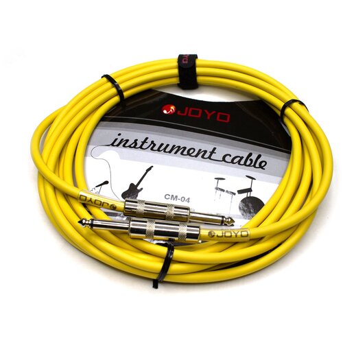 Кабель инструментальный JOYO CM-04 Jack(прямой)-Jack(прямой), 4.5м, желтый кабель инструментальный joyo cm 04 jack прямой jack прямой 4 5м желтый