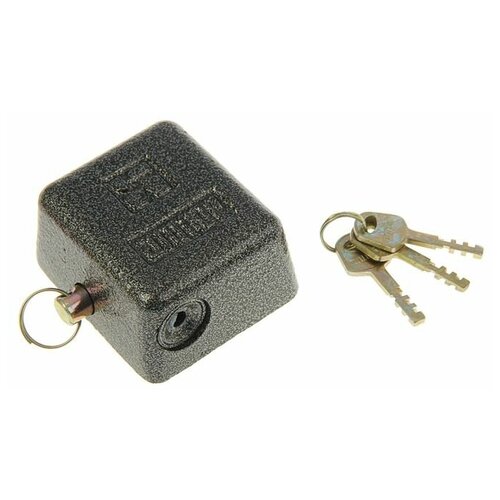 фото Замок навесной "аллюр" вс2-10-01с, с закрытой дужкой, цвет антик серебряный 1403859