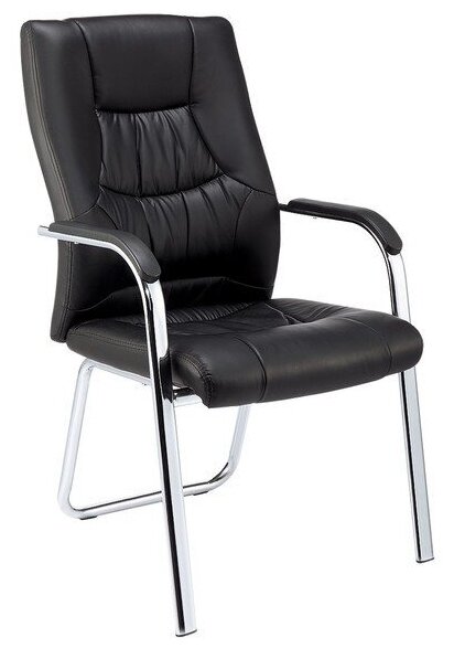 Конференц-кресло Easy Chair кожзам черный, хром