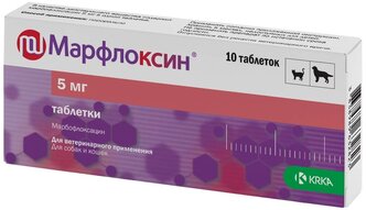 Таблетки KRKA Марфлоксин 5 мг, 5 мл, 30 г, 10шт. в уп., 1уп.