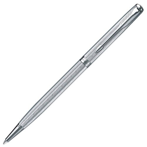 Шариковая ручка Parker Sonnet Slim Chiselled K432, Silvery CT R0789040