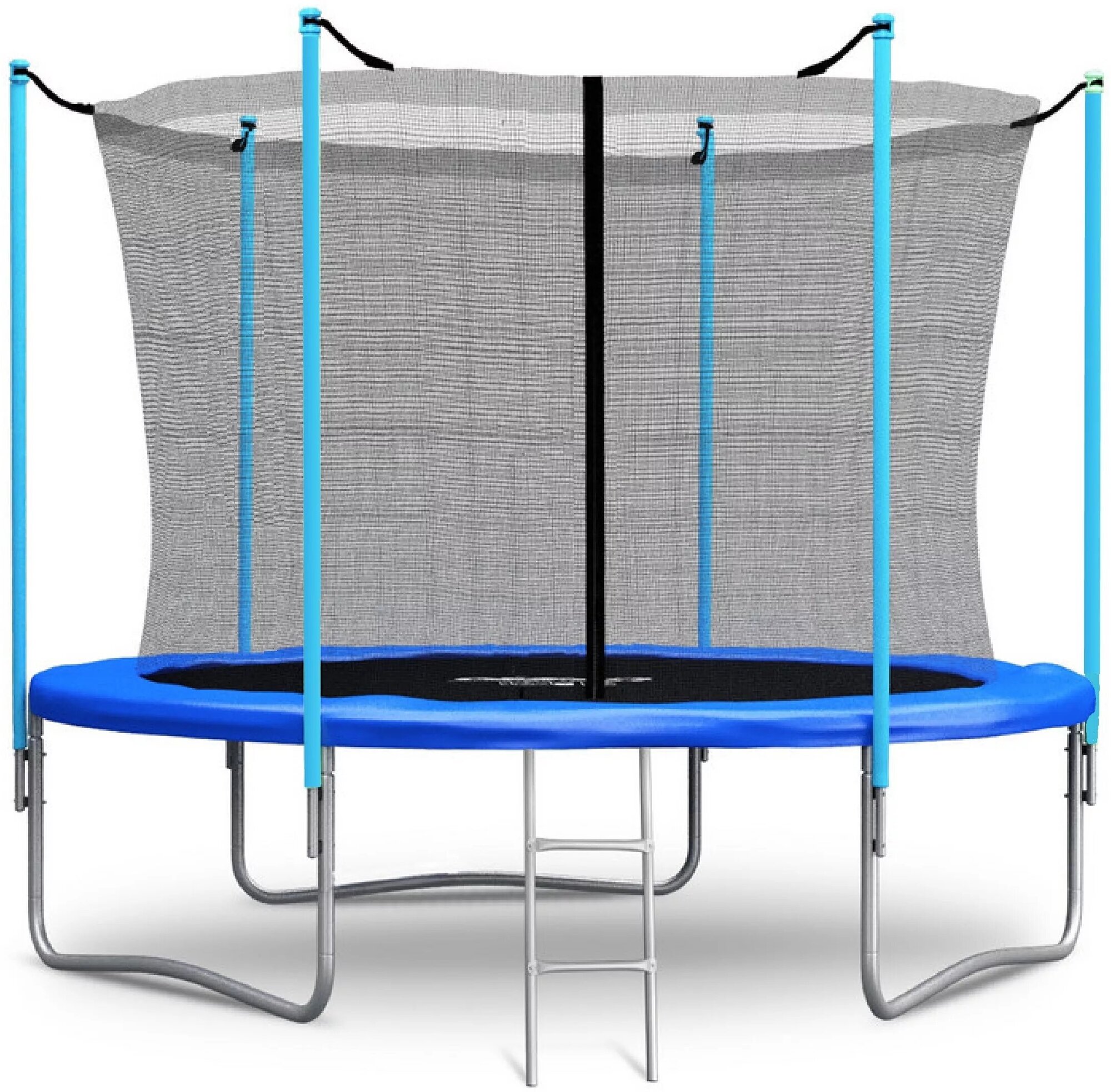 Батут Atlas Sport 252 см (8ft) с внутренней сеткой и лестницей BLUE